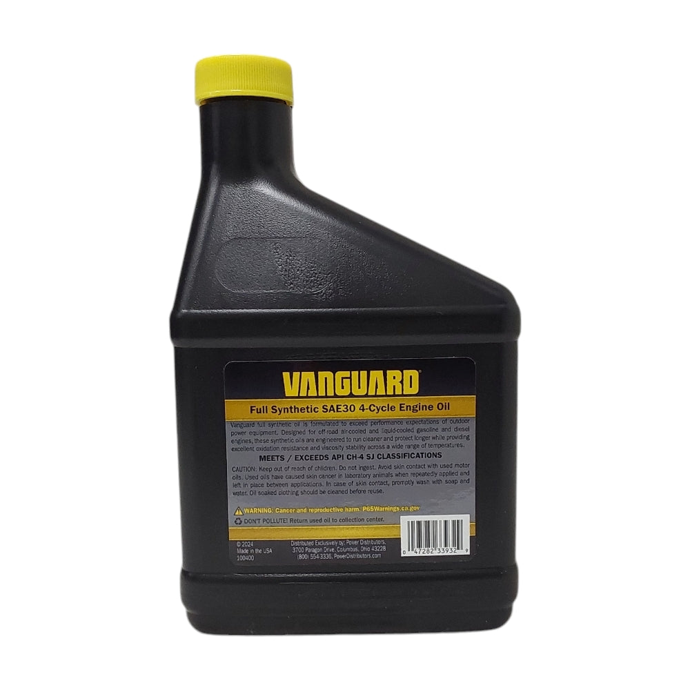 Briggs & Stratton SAE30 Vanguard Full Synthetic Commercial Engine Oil, 18 oz Bottle