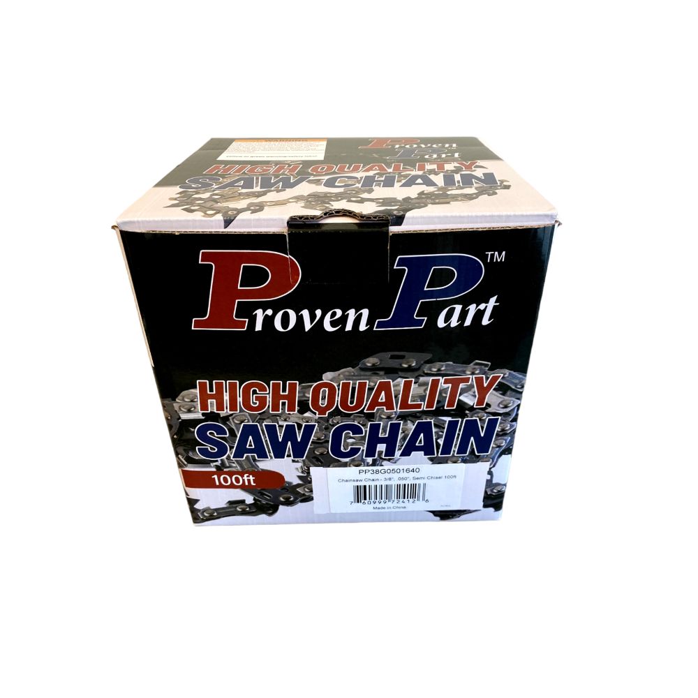 100ft Roll 3/8" .050 Chisel Ripping Chainsaw Chain With Breaker And Spinner Kit