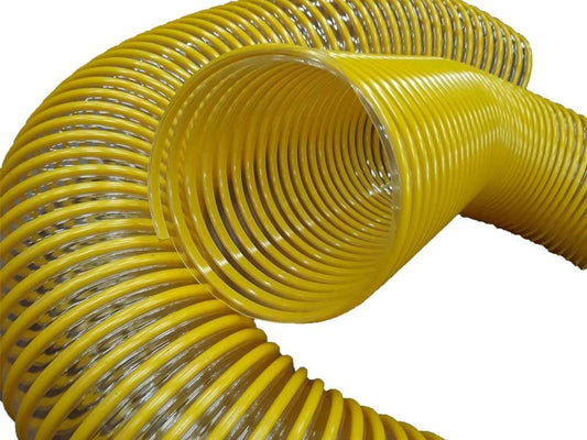 Proven Part Debris Hose Fits Kv Vacuums 891125 (7 Feet X 4 Inches) .030 Wall Urethane Yellow Plastic Helic