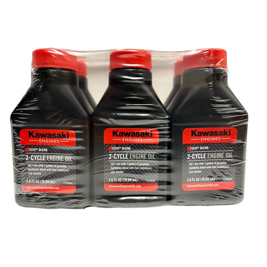 Proven Part 6-Pack Kawasaki Ktech 2-Cycle Oil Mix 2.6Oz 1 Gallon Mix- 99969-6082C