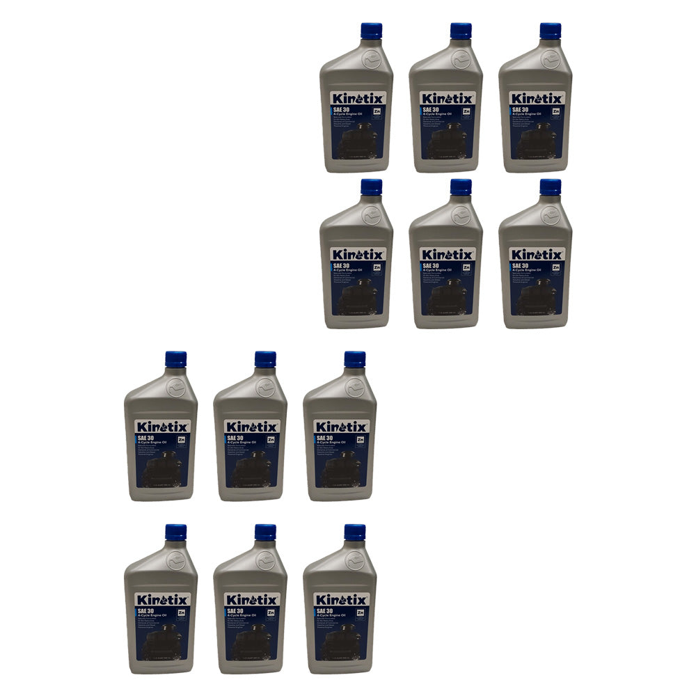 12PK Quart Kinetix High Performance Small Engine SAE 30Oil 80003 4-Cycle Engine