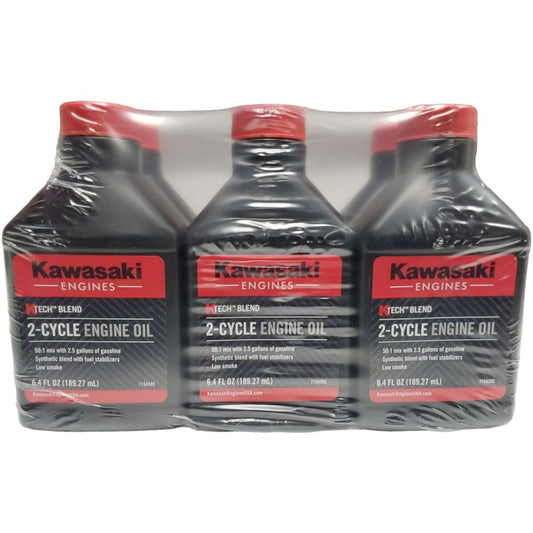 Proven Part 6-Pack Kawasaki Ktech 2-Cycle Oil Mix 6.4Oz 2.5 Gallon Mix- 99969-6084C
