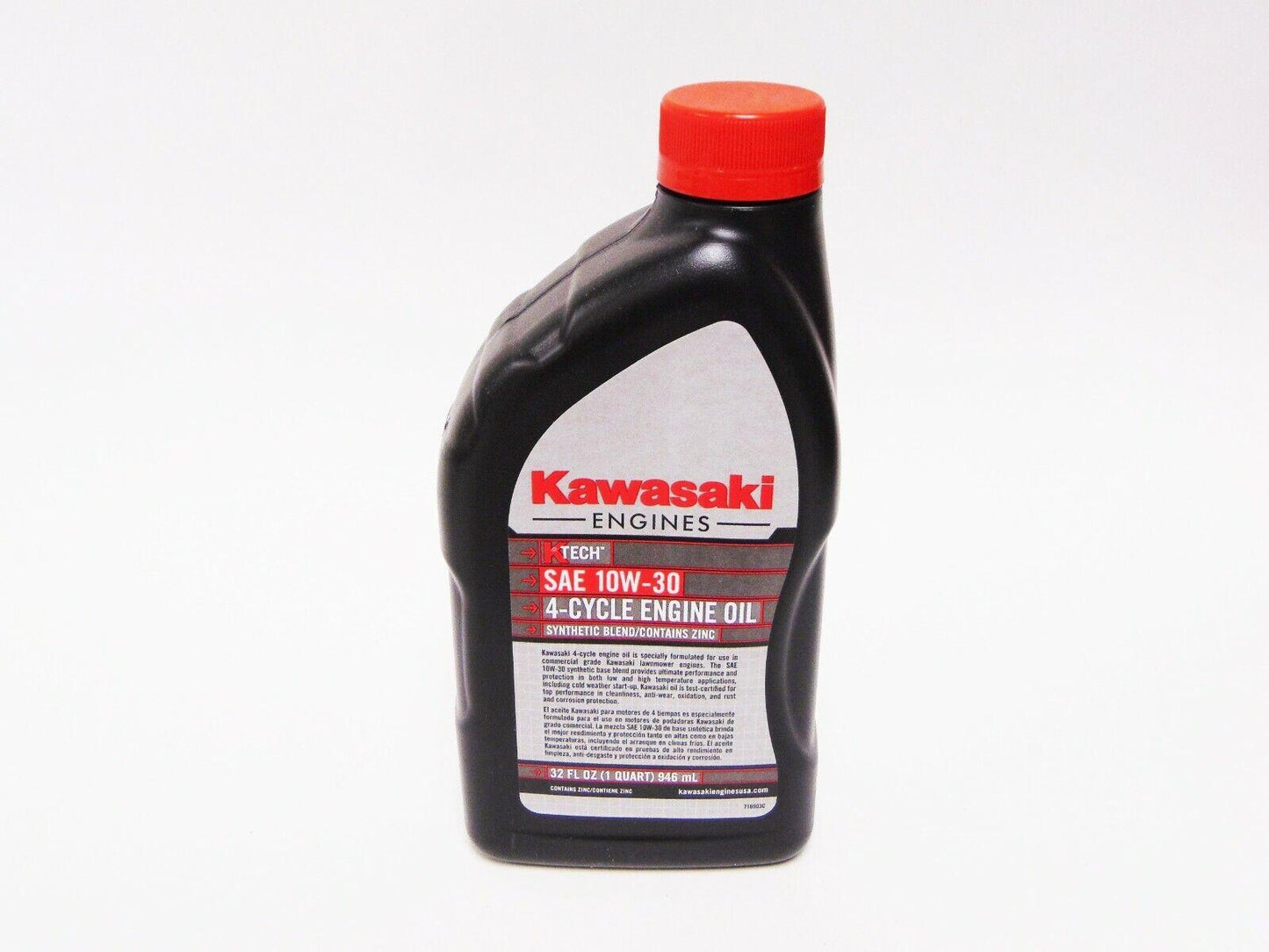 Pieza probada Kawasaki Ktech Aceite de motor de 4 tiempos 10W-30 Botellas de 1 cuarto - 99969-6081