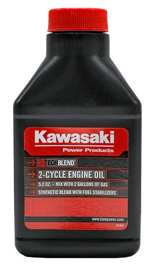 Pieza probada Kawasaki Ktech Mezcla de aceite de 2 ciclos 5.2 oz Mezcla de 2 galones - 99969-6083C