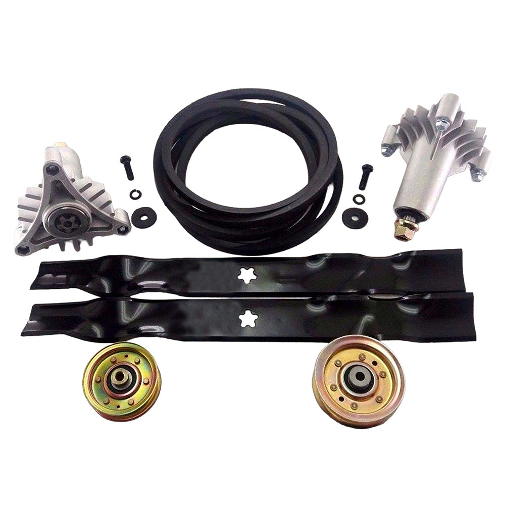 42" Deck Rebuild Kit For Craftsman DYT4000 Belt Pulleys Blades Spindles