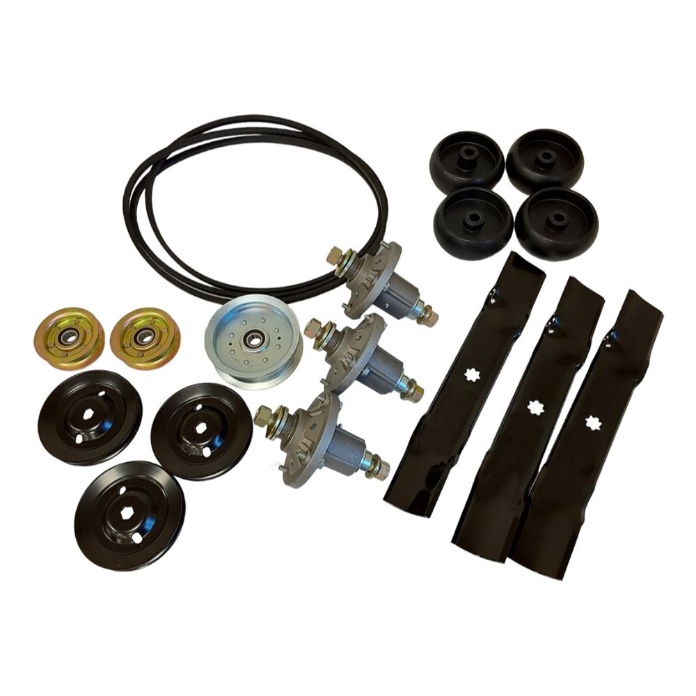 Proven Part Mower Deck Kit Blades Spindle Fits John Deere LA145 LA165 D140 D150 D160 X140 X1