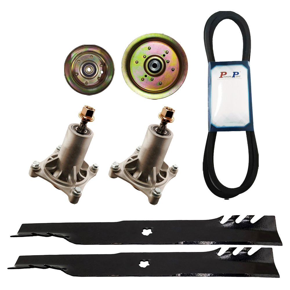Proven Part Deck Rebuild Kit For DYS 4500 Spindles Blades Belt Idler Pulleys 197253 532 196106 197379 177968 139197 134149 6189 187292 82-026
