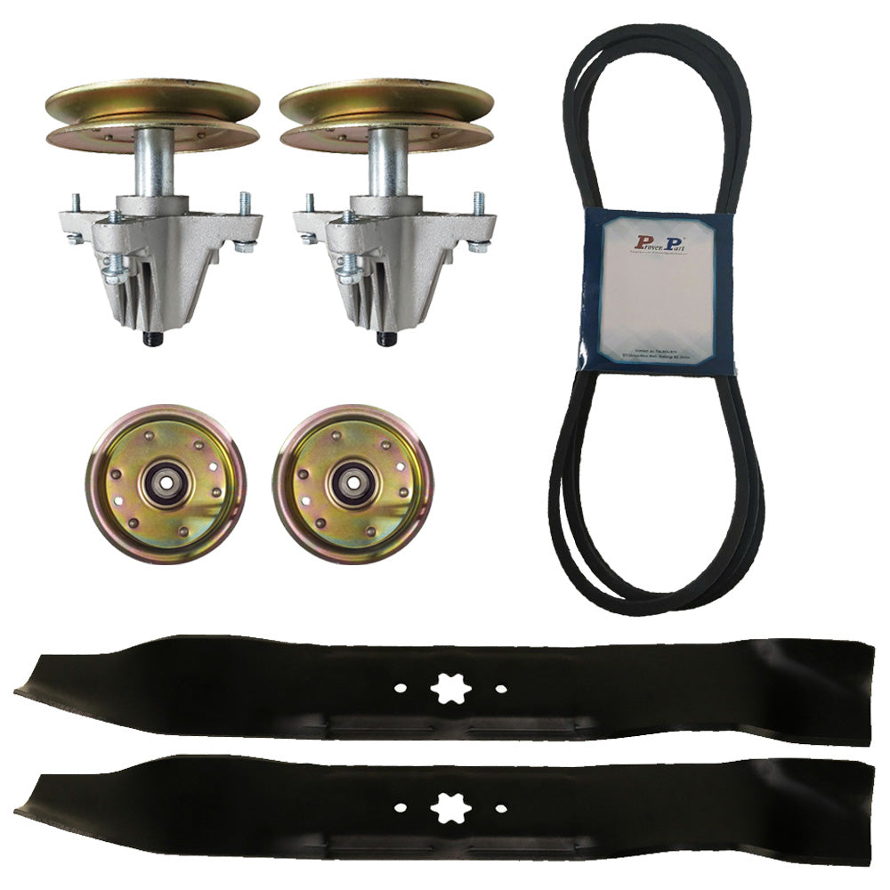 Proven Part Deck Rebuild Kit Spindles Blades Belt Idler Pulleys Fits Cub Cadet 42" 918-06991