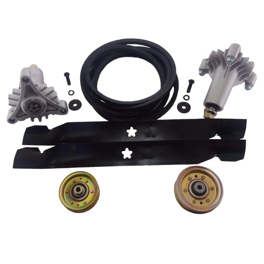 Proven Part Lawn Tractor 42 Inch Mower Rebuild Kit For Fits Compatible With Sears Idler Pulleys Blades Spindle Belt 131494 173437 134149 130794 174883