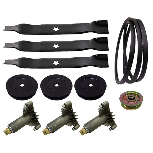 Proven Part Lawn Mower  Kit 46 Inch Belt Blades Pulley Spindle 532144959 532153531 532163819 532143651