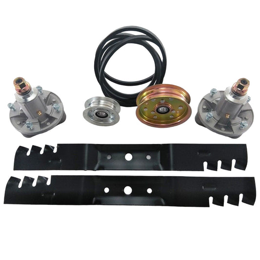 Proven Part 42 Inch Lawn Mower Deck Kit Belt Blades Spindles Pulley Gx20249 Gx20570 Gy20110 Spm215471655 Compatible With L100 L108 L110 L118 106