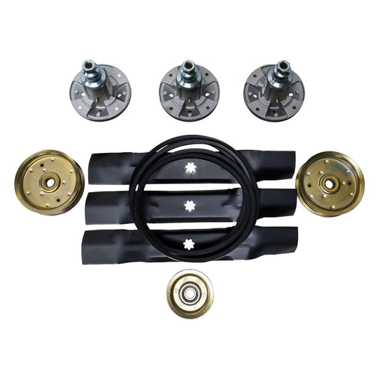 Proven Part Deck  Kit Spindles Belt Idlers Pulleys Blades Gy20454 Gy21098 Gx20571