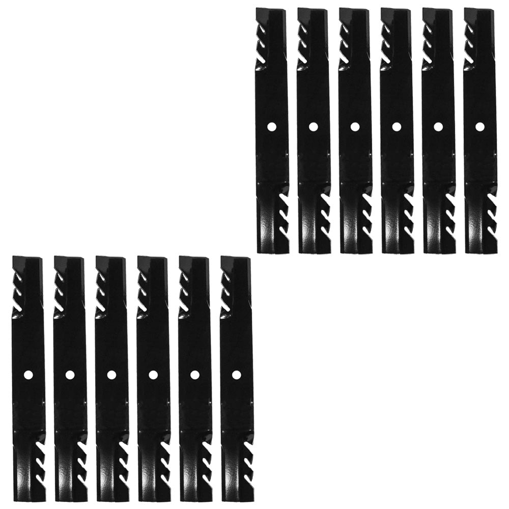 12-PACK TOOTHED MULCHING BLADE FITS EXMARK 103-63819
