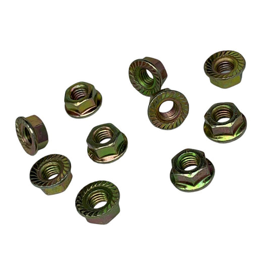 Proven Part 10-Pack Flange Nut 8Mmx 1.25Mm  M8 Nuts Serrated Muffler