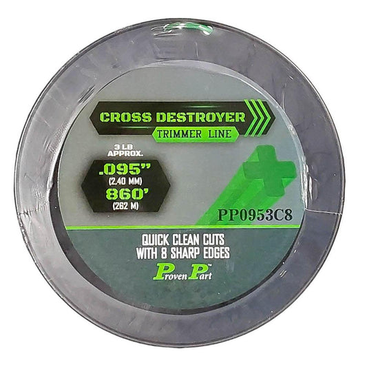 Línea de recortadora profesional de 8 lados Cross Destroyer, pieza probada, .095, 3 libras