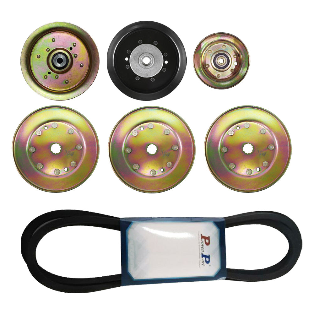 Proven Part Complete 48" Deck Pulley Belt Kit For Husqvarna YTH2348 YTH22K48 YTH23K48 48"