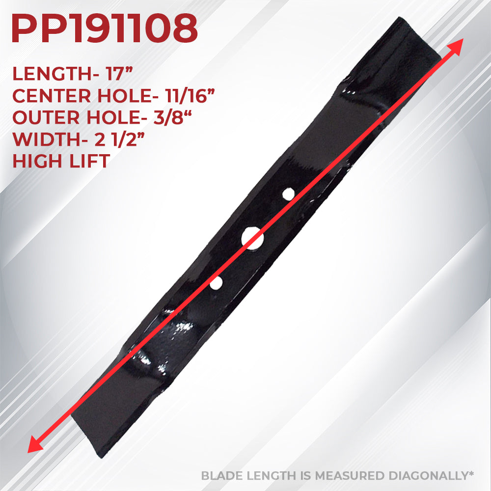 Proven Part Hi-Lift Mower Blade Fits John Deere GX20250
