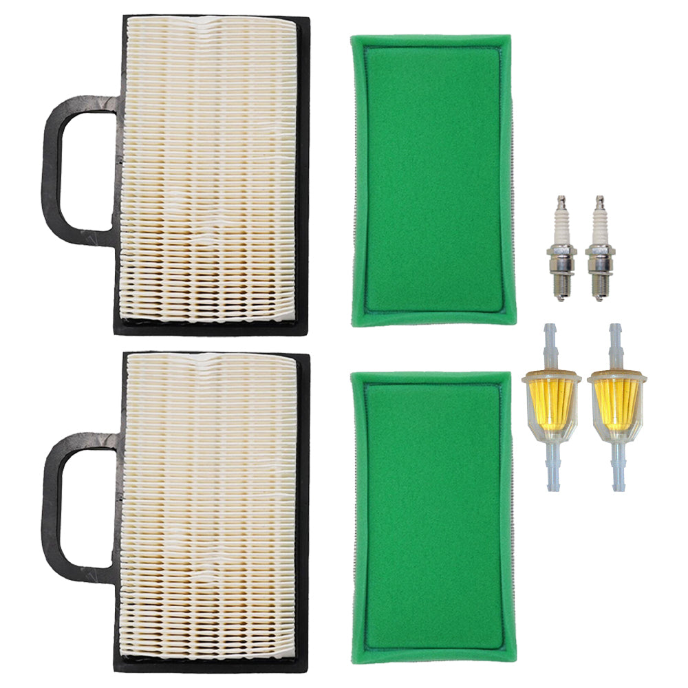 2PK Air Filter Tune Up Kit Bundle For Briggs & Stratton 18-22 HP Intek V-Twin 499486S