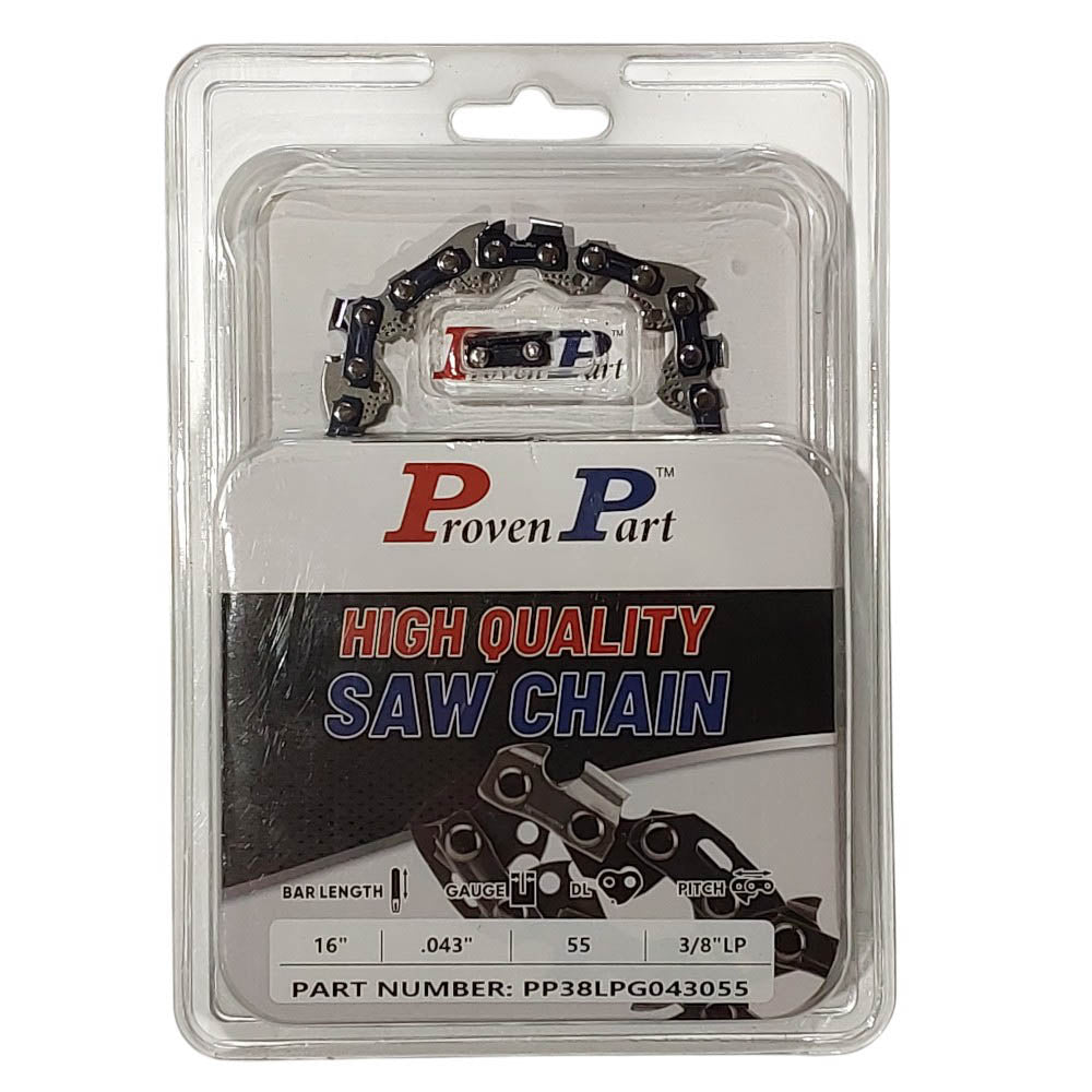 Proven Part 16" Chain Fits Stihl MS170, MS193 3610-005-0055 Bar 3/8" LP .043" 55DL
