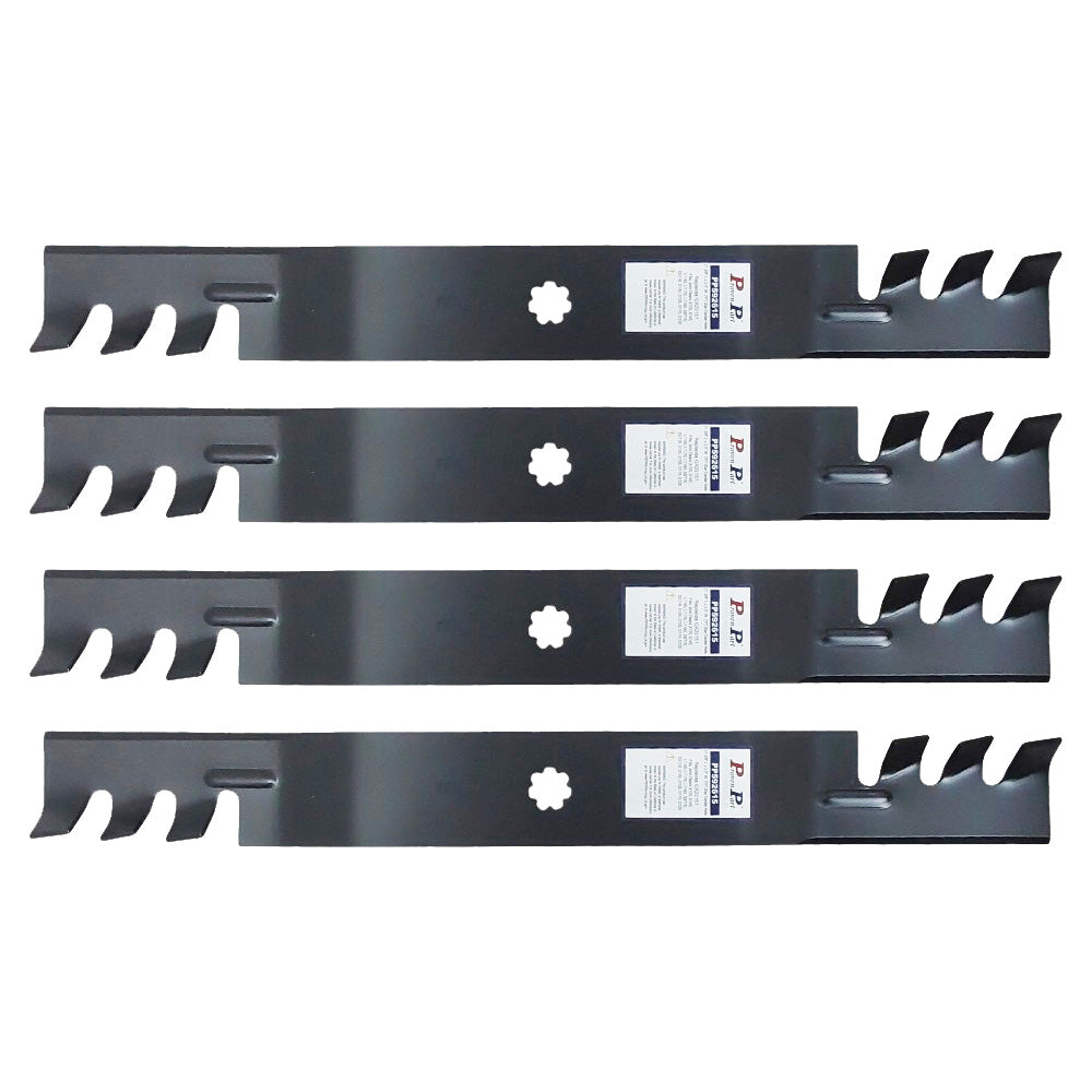Proven Part 4x Mulching Blade 21.38In Fits John Deere 102, 115, 125, 135, D100, D110, D120, D130, LA100, LA105, LA110, LA115, LA120, LA135, X110, X120 and Z225