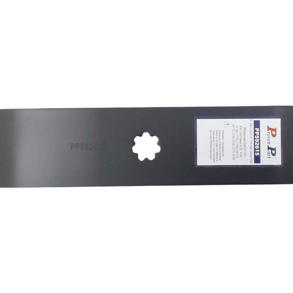 Proven Part 4x Mulching Blade 21.38In Fits John Deere 102, 115, 125, 135, D100, D110, D120, D130, LA100, LA105, LA110, LA115, LA120, LA135, X110, X120 and Z225
