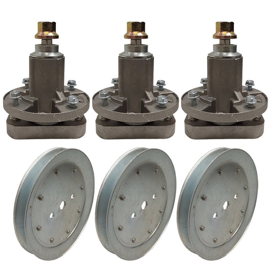 Proven Part 3 Pk Gy20050 Gx20367 Spindle And Pulley For John Deere L105 L107 L110 L108