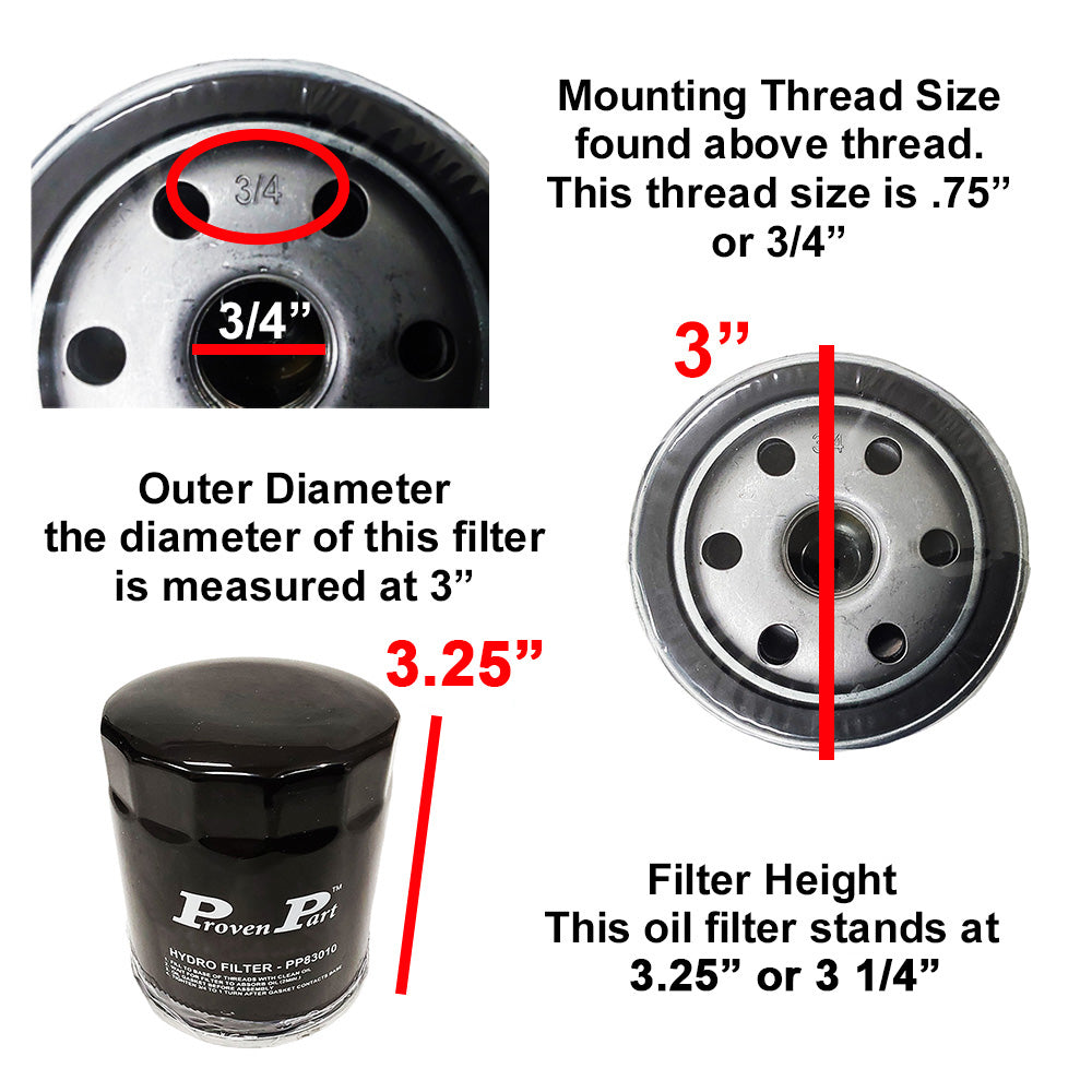 Proven Part Oil Filter For Exmark 109-4180