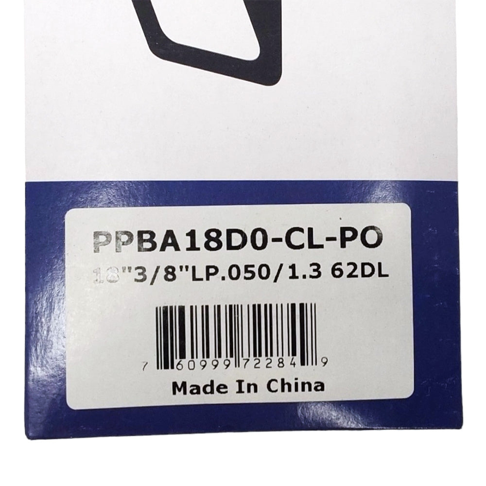 Proven Part 18" Chainsaw Guide Bar And One Semi Chisel Chain 3/8"LP .050" 62DL CL PO A041