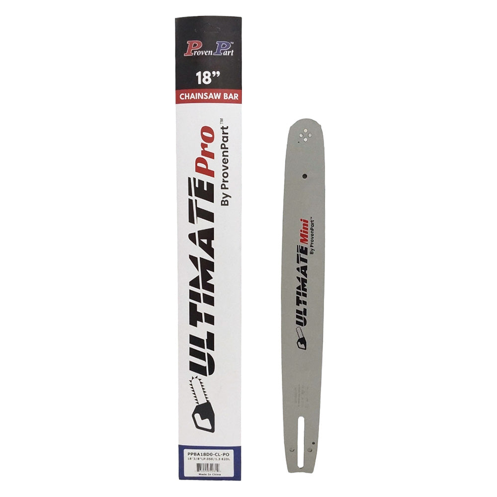 Proven Part 18" Chainsaw Guide Bar And One Semi Chisel Chain 3/8"LP .050" 62DL CL PO A041