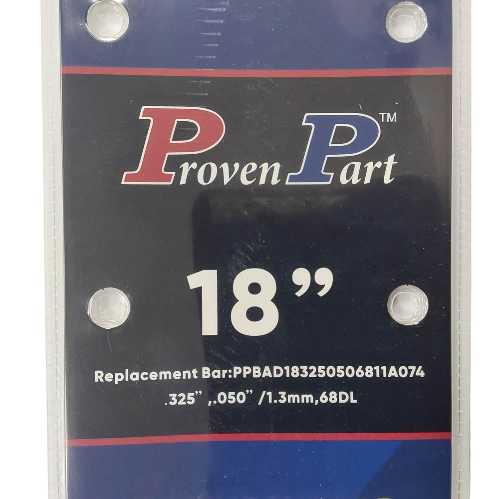 Proven Part 18In Chainsaw Bar .325 .050 68DL For Stihl MS 230, MS 230C, MS 230C‑BE, MS 241C‑M 3005‑008‑7017, 180TXLBA074