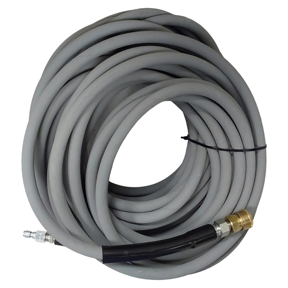 Proven Part 100ft. 3/8" Pressure Washer Hose 4500PSI Gray With Quick Connects