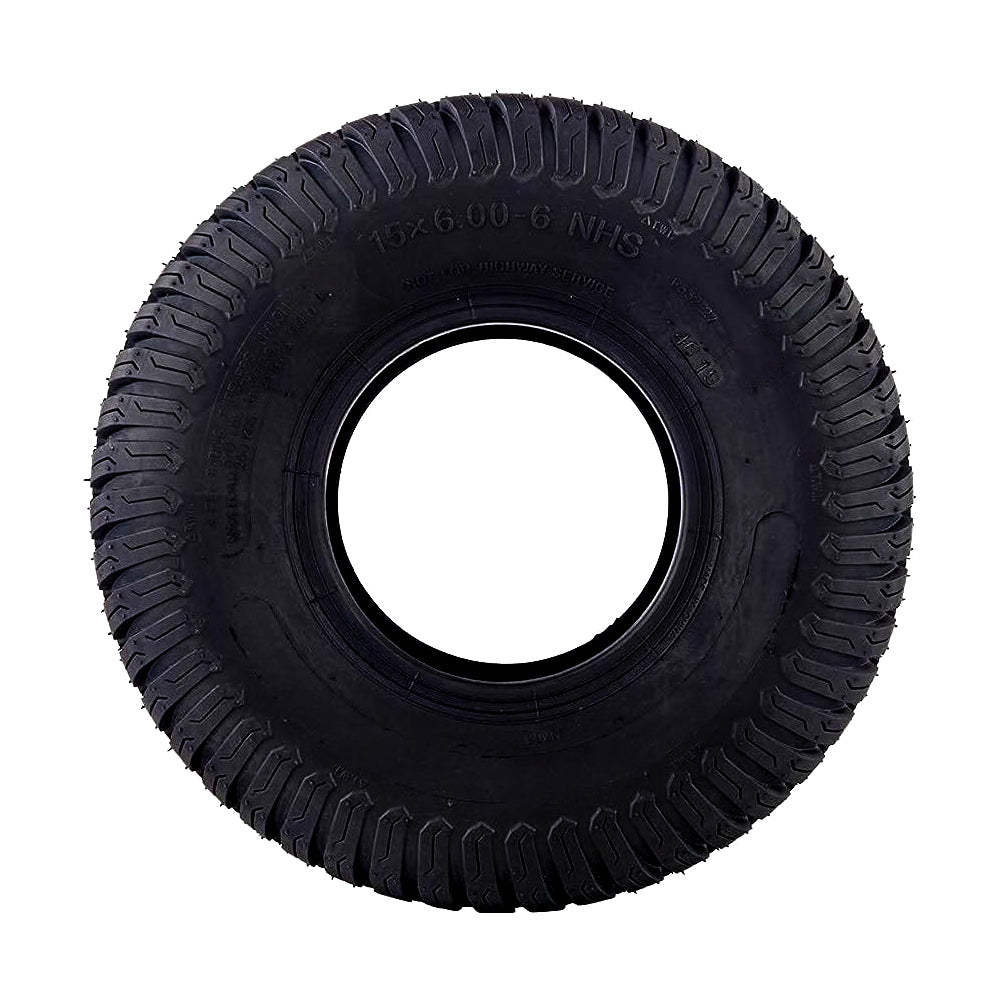 Set 2 15x6.00-6 Lawn Mower Tires 4 Ply 15x6.00x6 Turf Master Tire 15x6-6 M137627
