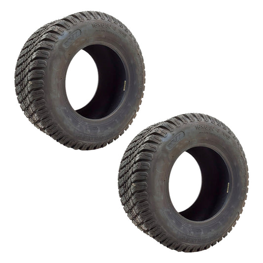 Proven Part Set Of 2 16X6.50-8 Lawn Mower Turf Master Tires 4 Ply Tubeless 5114011