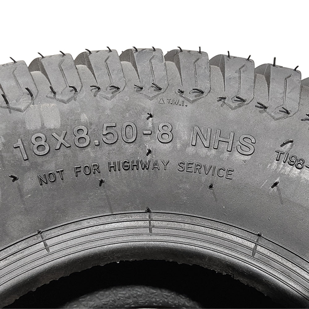 Proven Part 18X8.50-8 Lawn Mower Cart Turf Tire 4PR Tubeless