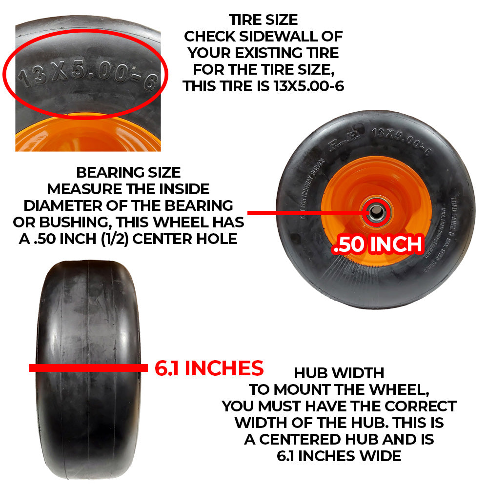 Proven Part Wheel Assembly Fits Scag 483049 13X5X6 Tiger Fits Cub Sabre