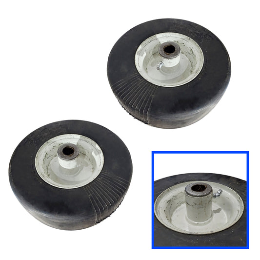 Proven Part 2 Pack 9X3.50X4 White Scratched Up Paint No Flat Lawn Mower Tire For 1-513648, 103-1224, 103-2171, 51364 Bearing Kit 1-513809, 1-513810, 1-513547