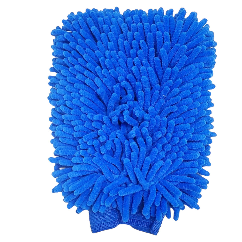 Proven Part Blue Microfiber Car Kitchen Household Washing, Cleaning Glove Mitt