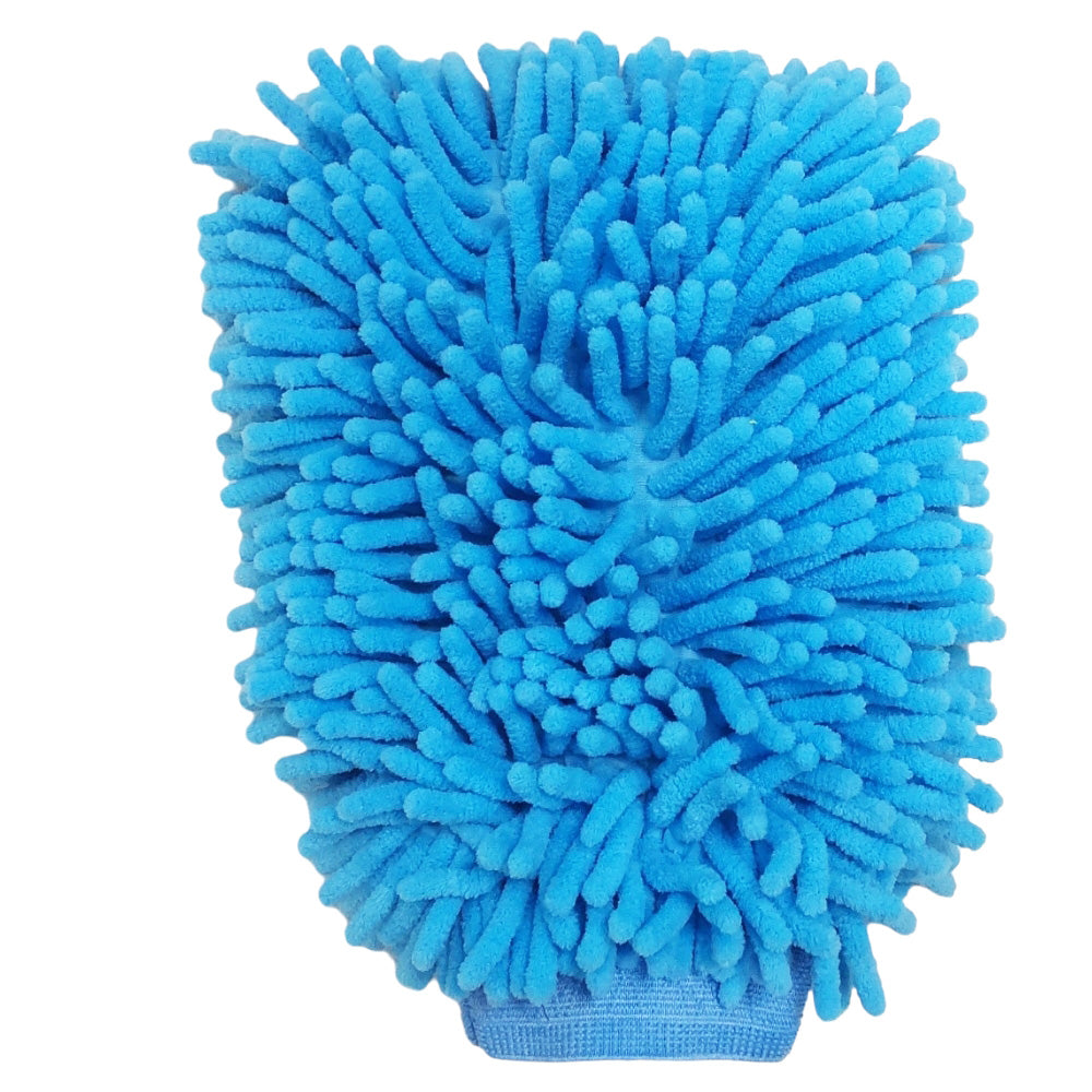 Proven Part Light Blue Microfiber Car Kitchen Household Washing, Cleaning Glove Mitt