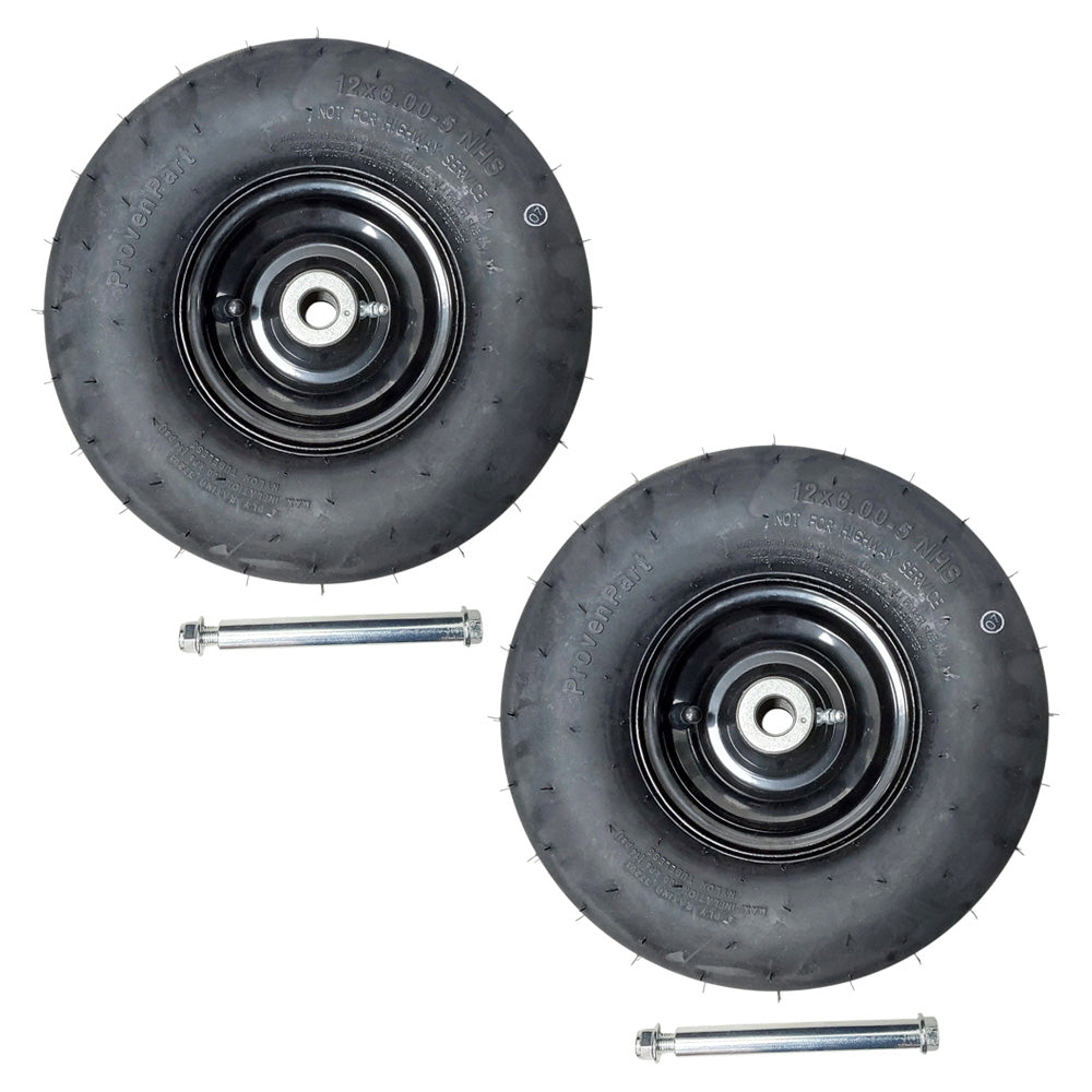 Proven Part 2-Tubeless Air Filled Tire Assembly Fits 145-4692 12x5-6 Complete Assembly