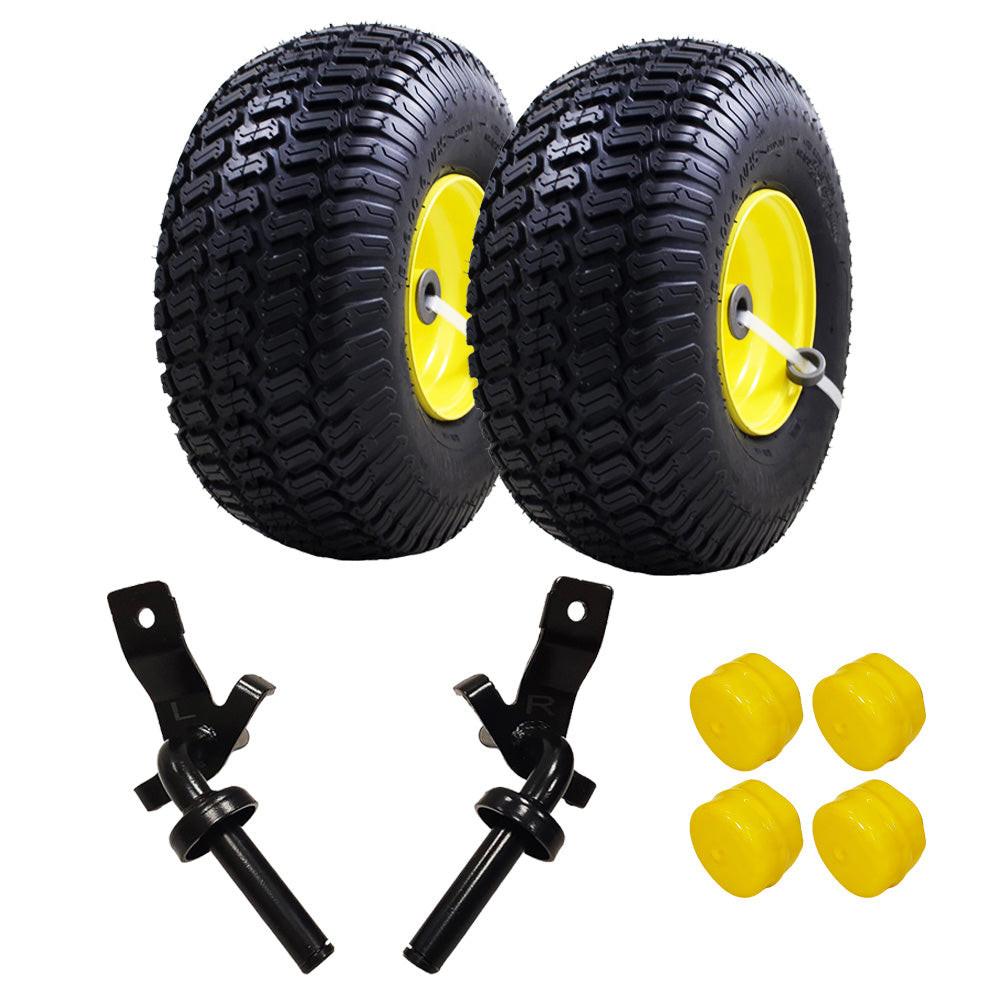 Proven Part 2-Pack 15x6-6 Lawn Mower Wheels For John Deere D140 D150 D