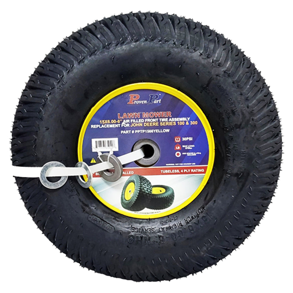 Proven Part Front Tire and Rim 15x6-6 For John Deere D140 100 300 M123810 GY20638