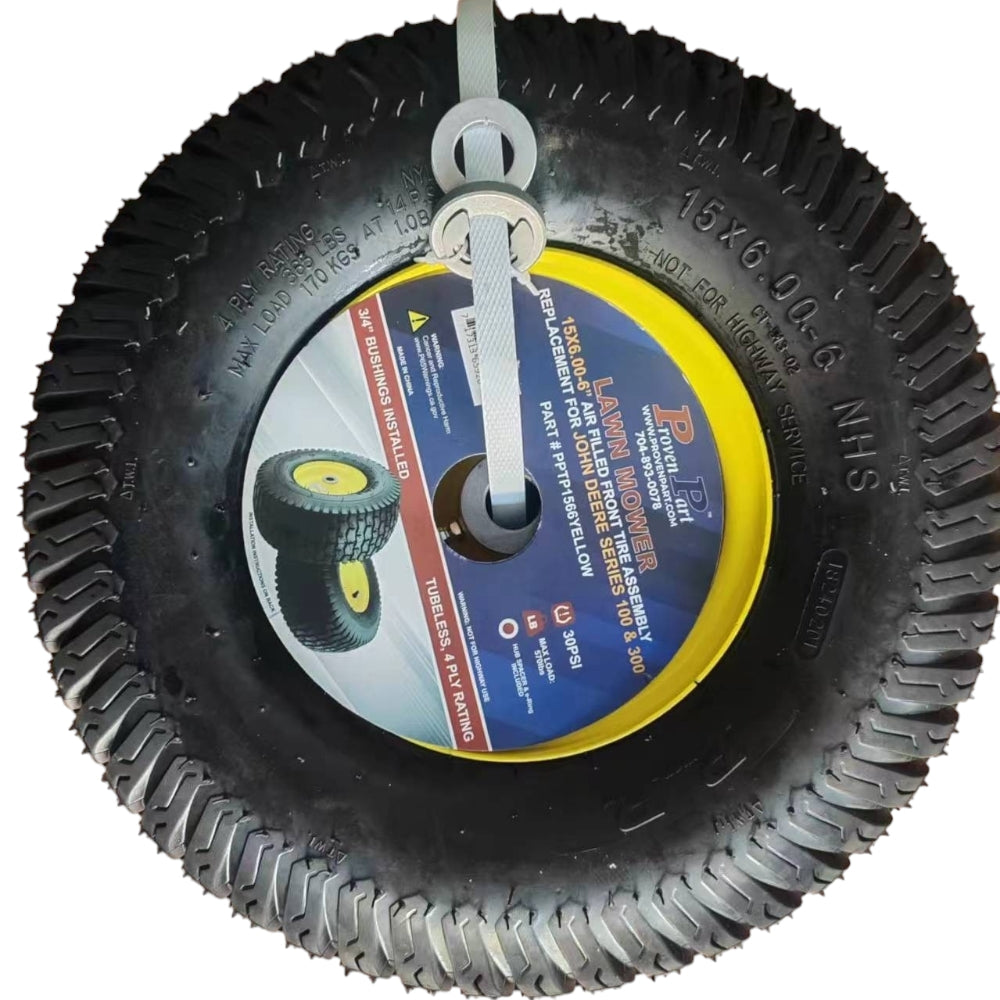Proven Part 2-Pack 15x6-6 Lawn Mower Wheels For John Deere D140 D150 D170 S240