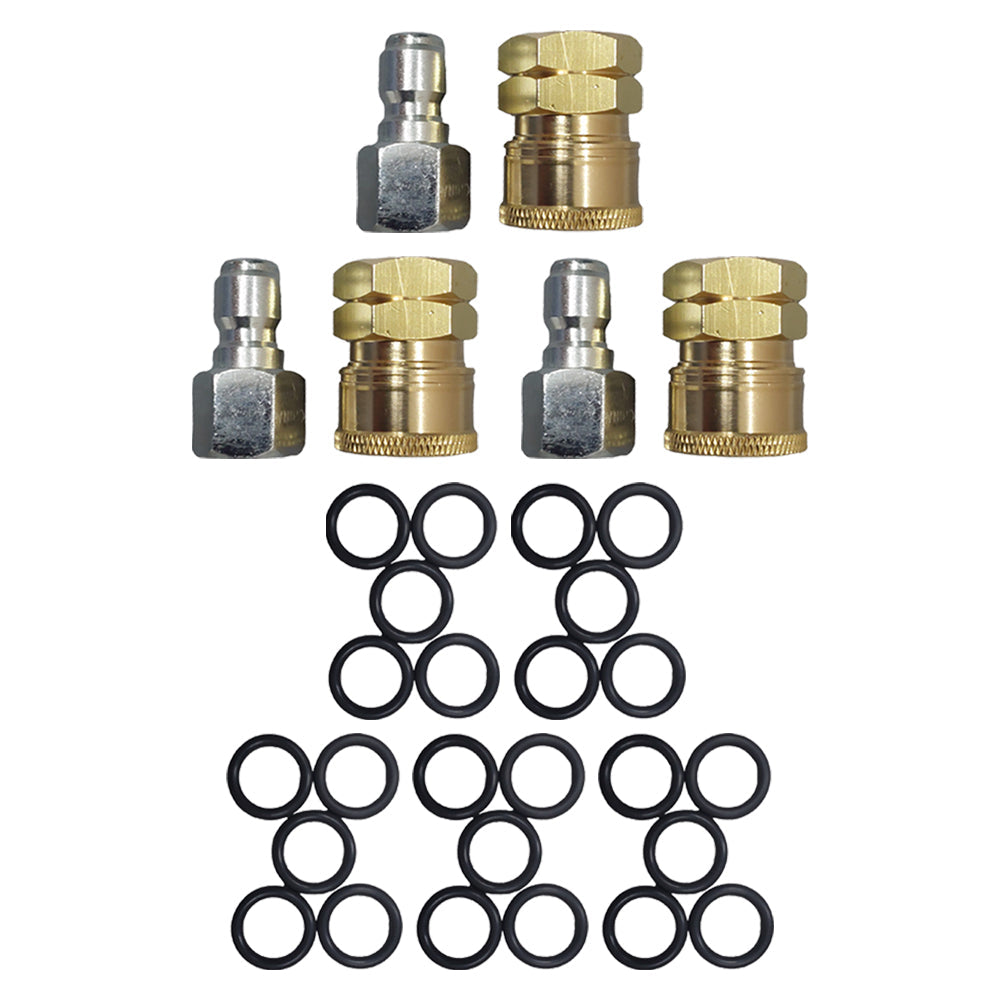 Proven Part 3 PK Quick Connect To 3/8" Female, 3 PK Plug 3/8" Female Stainless, 25 PK 3/8" High Temperature O-Rings