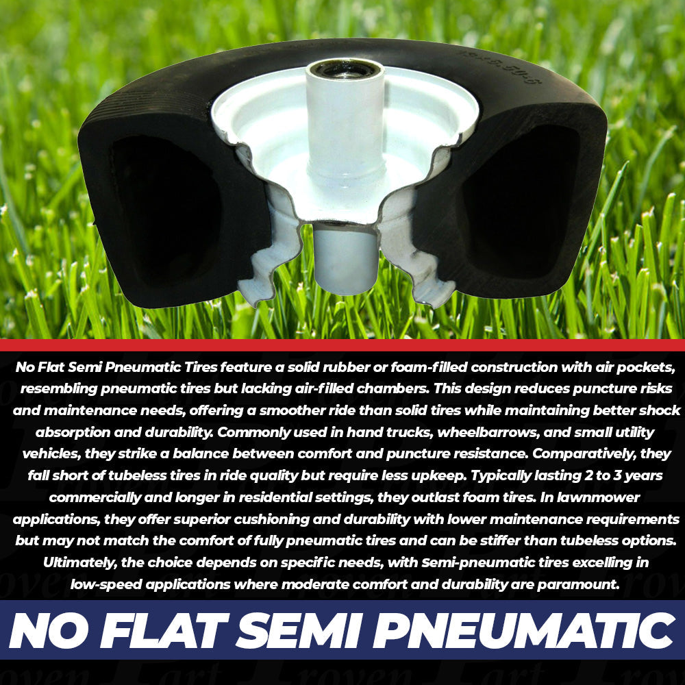 Proven Part 13X6.50-6 Tubeless Tire White Rim For Exmark and Toro