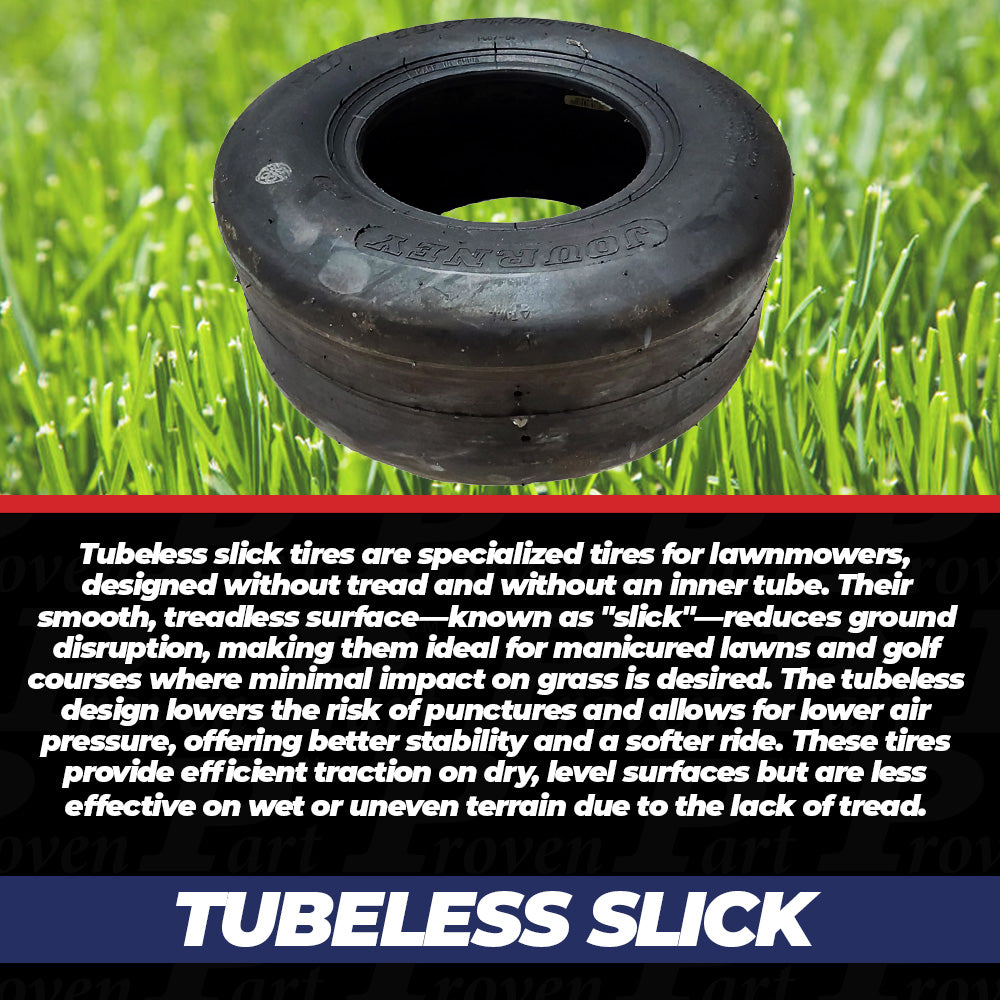 Proven Part 1- Rubber Tires 13X6.5-6 Slick Tread