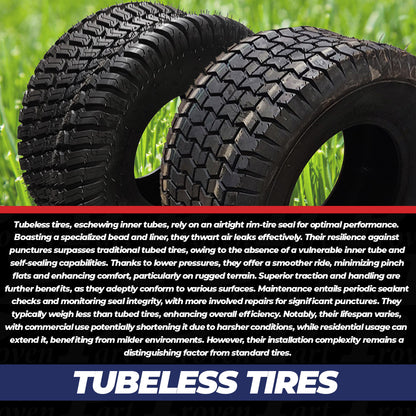 Proven Part 2-Pack Rubber Tires 18X6.5-8