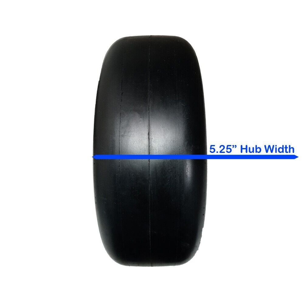 2 Pack 13X5-6 Black Rim Solid Smooth Puncture Proof No-Flat Tires Fit 72460039 Includers Axle Bolt Dust Coversand BearingS Replace 77410035