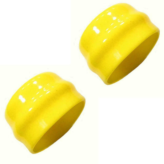 Proven Part Set Of 2 Riding Mower Yellow Wheel Hub Caps For M143338 285-228