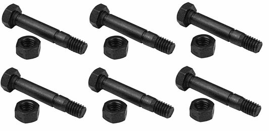 Proven Part Set Of 6 Shear Pins & Nuts For Ariens: 52100100. Od: 5/16", 2" Length