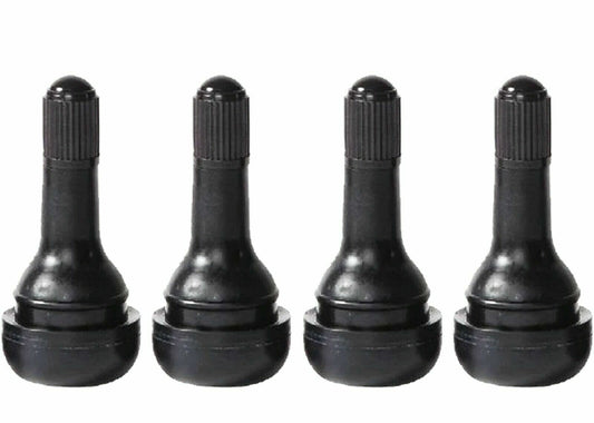 Proven Part Pack Of 4 Quick Snap-In Short Tire Valve Stems Tr412 Tubeless .453 For Lawn Mowers Atv Motorcycles Boat Trailers